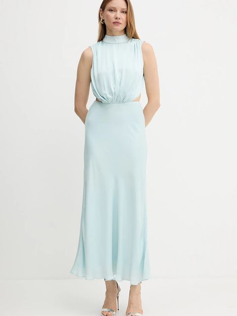 Bardot sukienka kolor turkusowy maxi rozkloszowana 59868DB - zdjęcie produktu nr 1