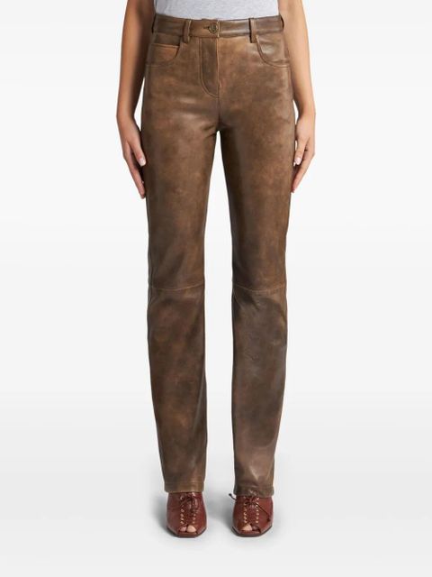 ETRO leather trousers - Brown - zdjęcie produktu nr 2