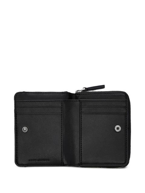 Marc Jacobs striped canvas mini compact wallet - Blue