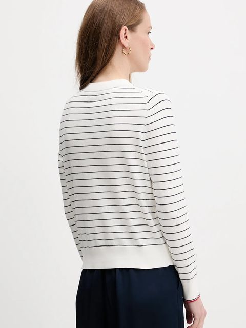 Tommy Hilfiger kardigan damski kolor beżowy lekki WW0WW42370