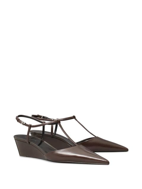 Tory Burch Gigi T-strap wedge - Brown - zdjęcie produktu nr 2