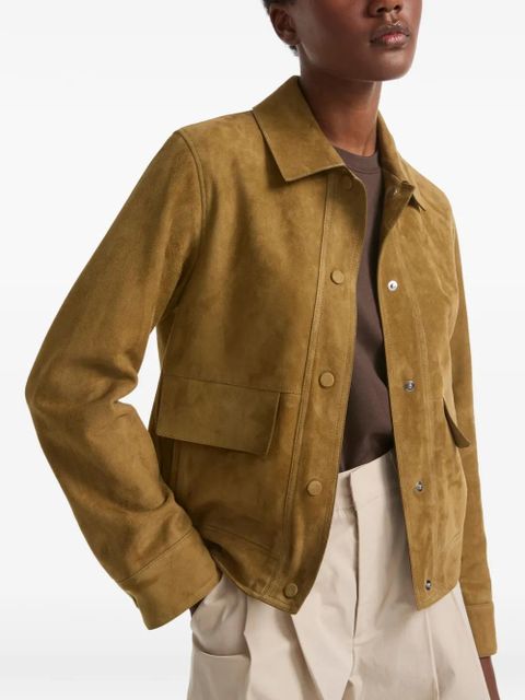 Yves Salomon double-sided lambskin jacket - Brown