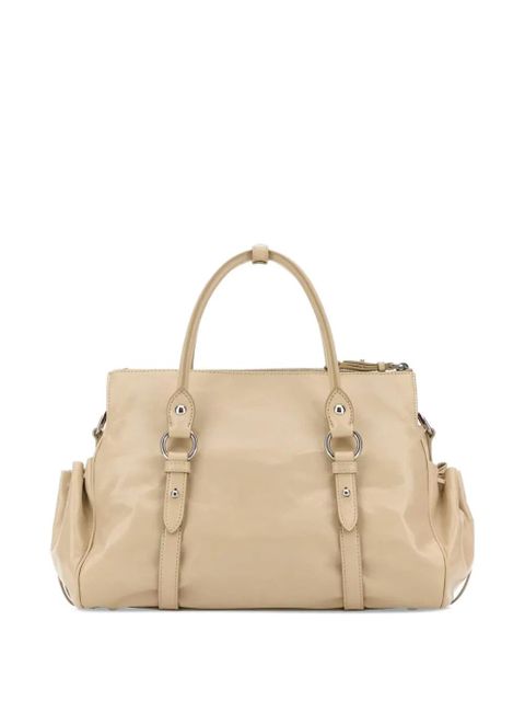 Miu Miu buckled leather tote bag - Neutrals - zdjęcie produktu nr 2