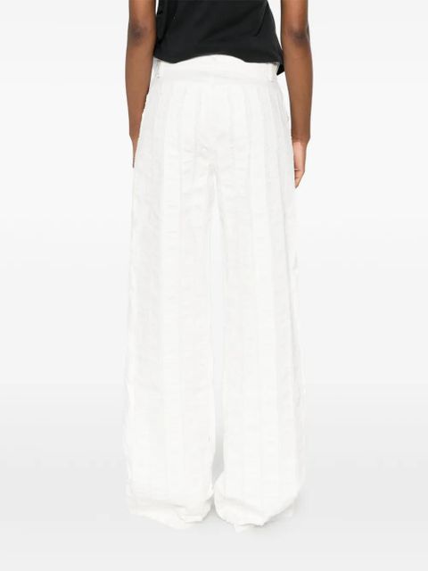 Blumarine fringed jeans - White