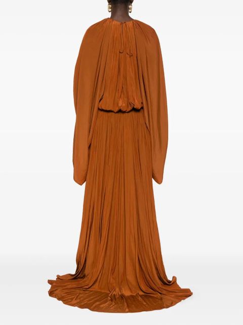 Lanvin ruched pleated dress - Brown - zdjęcie produktu nr 2