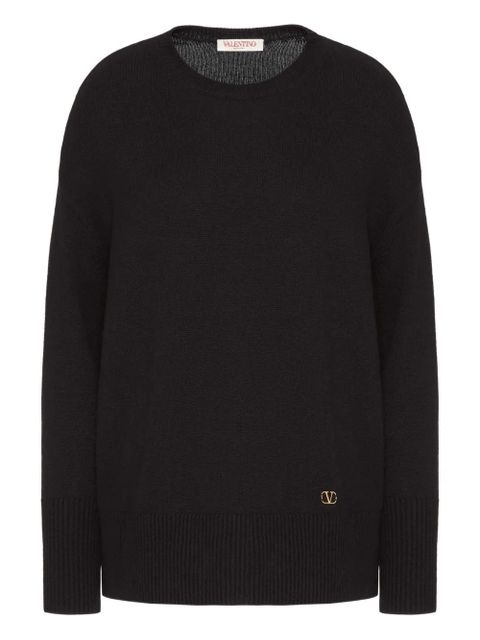 Valentino Garavani VLogo-plaque cashmere sweater - Black - zdjęcie produktu nr 1
