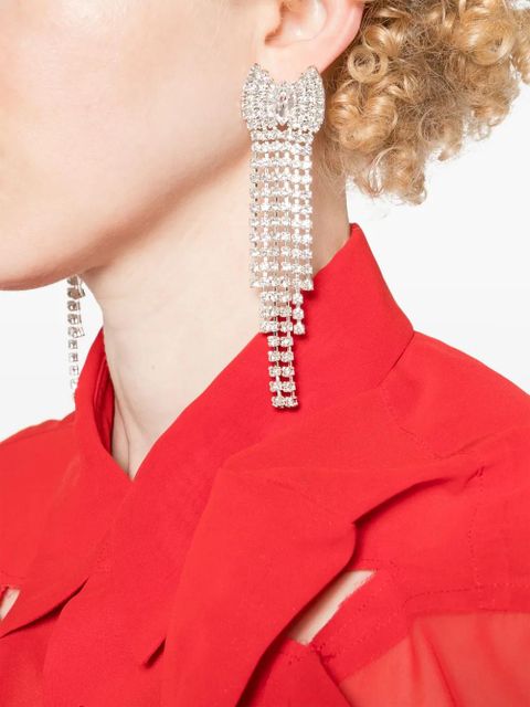 Magda Butrym crystal-embellished chandelier earrings - Silver - zdjęcie produktu nr 2