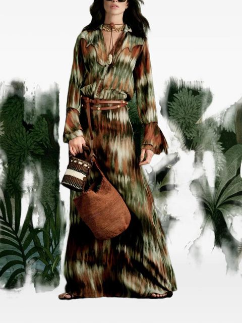 Johanna Ortiz New Intermingled Ideas printed midi skirt - Brown - zdjęcie produktu nr 2