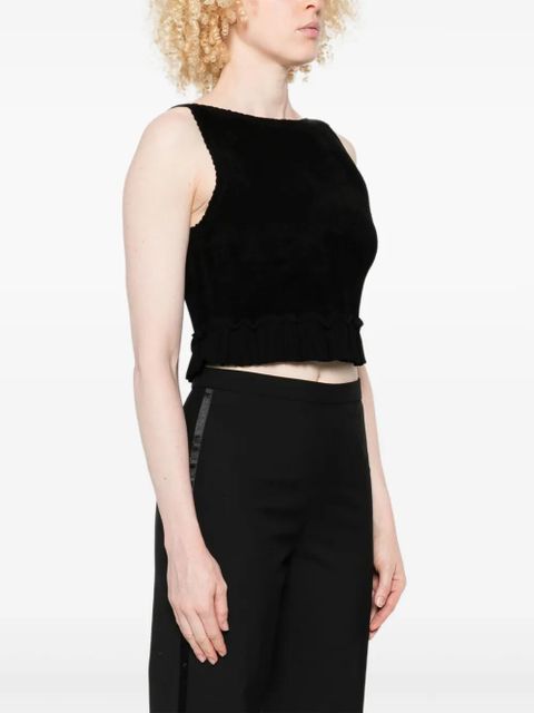 SANDRO square-neck blouse - Black
