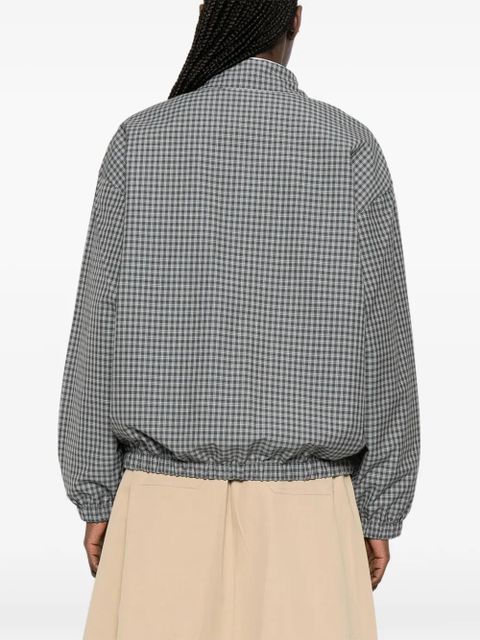 Prada check-pattern zip-fastening jacket - Grey