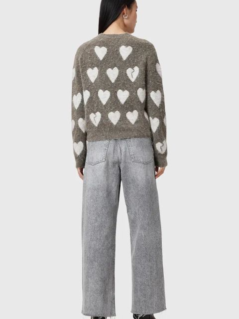 AllSaints jeansy bawełniane AKI damskie high waist W052EC