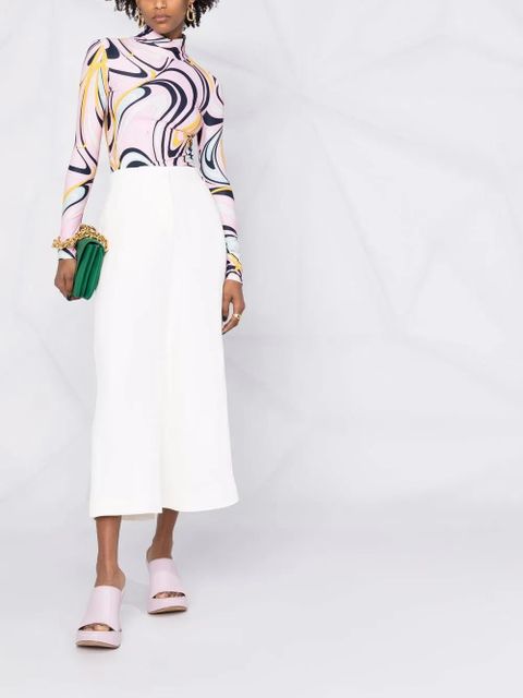 Valentino Garavani cropped wide-leg trousers - White - zdjęcie produktu nr 2