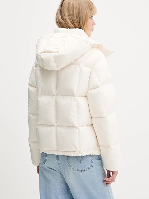 Tommy Jeans kurtka puchowa kolor beżowy zimowa DW0DW21623