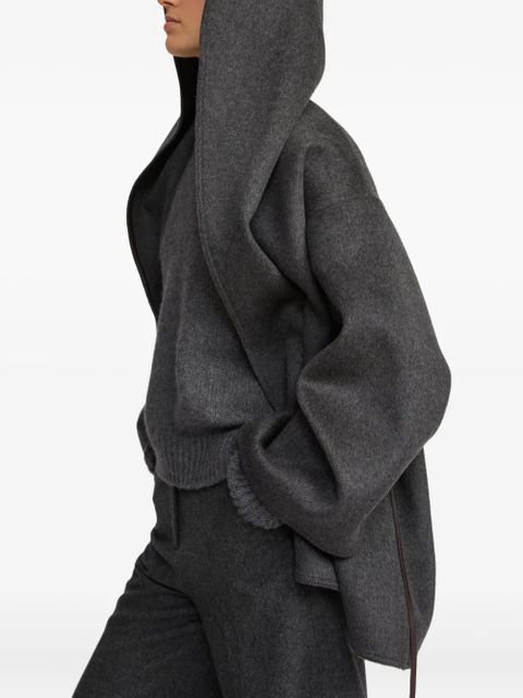 Yves Salomon hooded wrap coat - Grey - zdjęcie produktu nr 2