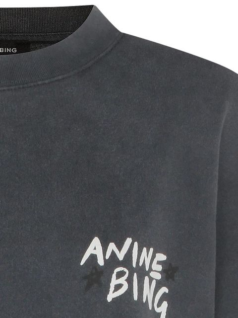 ANINE BING lettering-print sweatshirt - Black
