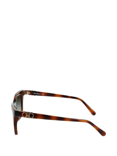 Ferragamo square full-rim sunglasses - Brown