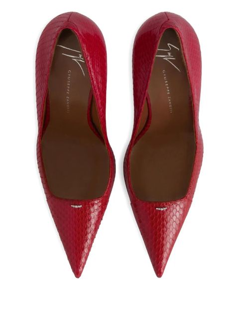 Giuseppe Zanotti 105mm Raquel snakeskin-effect pumps - Red
