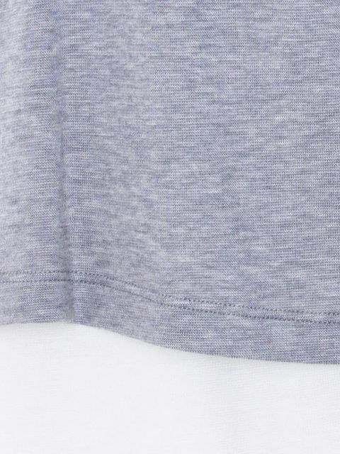 Eleh contrasting long-sleeves top - Grey