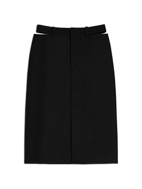 Jil Sander cut-out midi skirt - Black - zdjęcie produktu nr 1