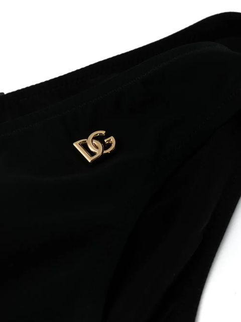 Dolce & Gabbana logo-plaque bikini bottoms - Black