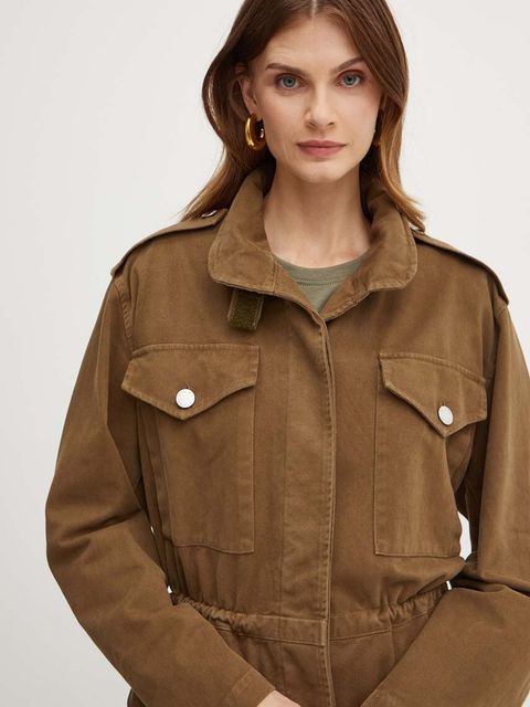 Pinko kurtka jeansowa damska kolor brązowy przejściowa 103921 A22P