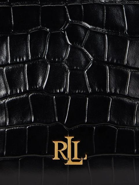 Lauren Ralph Lauren torebka skórzana kolor czarny 431980189