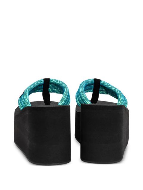 Coperni platform wedged sandals - Blue