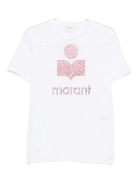 MARANT ÉTOILE Koldi logo-print linen T-shirt - White