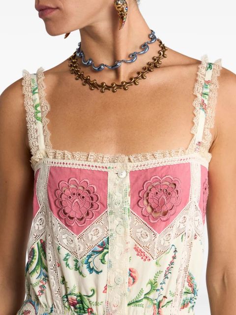 ETRO floral-print midi dress - Neutrals