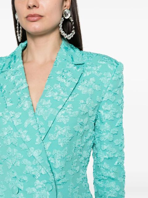 ROTATE BIRGER CHRISTENSEN textured double-breasted blazer - Green - zdjęcie produktu nr 2