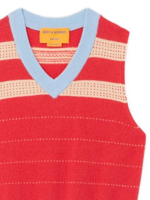 Guest In Residence striped V-neck vest - Red - zdjęcie produktu nr 2