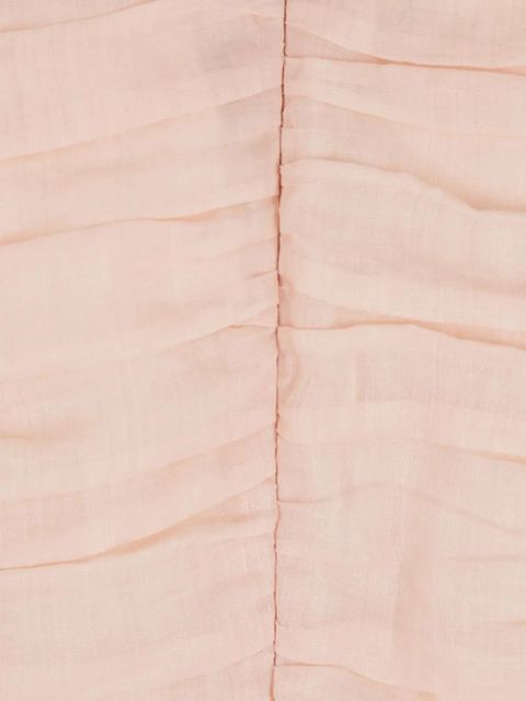 Chloé ruffle-trim ramie top - Pink