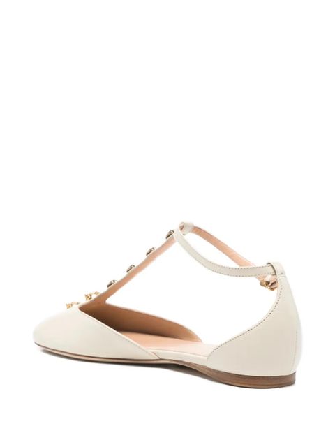 Chloé Celest T-bar embellished ballet flats - Neutrals