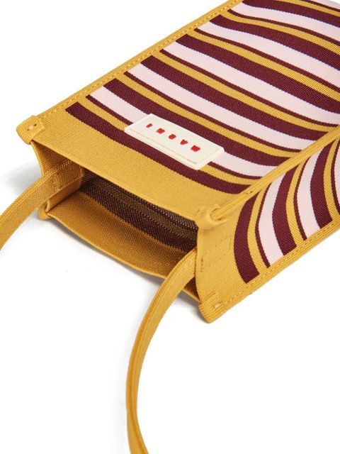 Marni logo-appliqué cross body bag - Orange