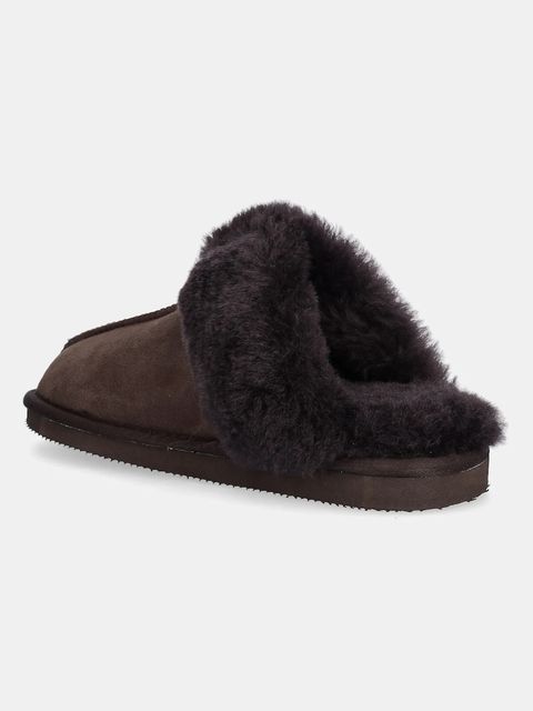 Answear.LAB kapcie zamszowe kolor brązowy - zdjęcie produktu nr 2