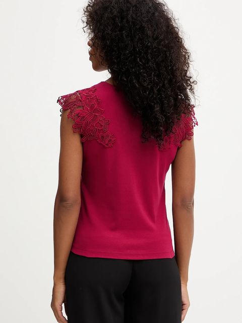 Morgan t-shirt bawełniany damski kolor czerwony DFLOWER - zdjęcie produktu nr 2