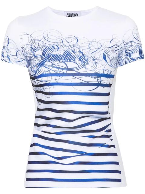 Jean Paul Gaultier trompe l'oeil-print T-shirt - White - zdjęcie produktu nr 1