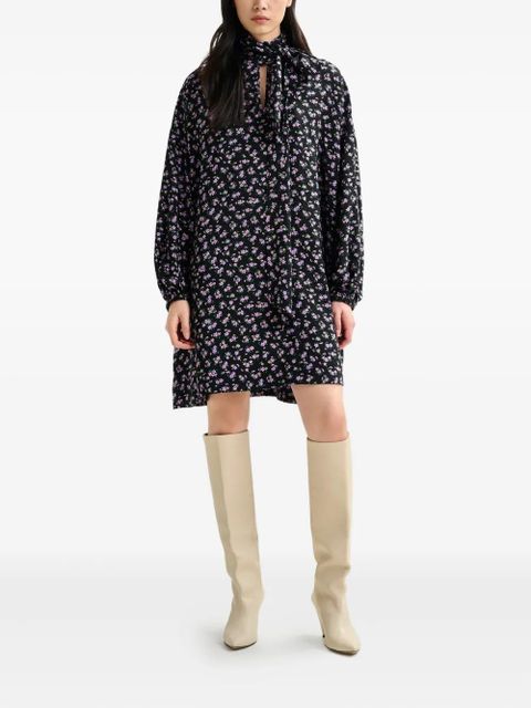 Essentiel Antwerp high-neck floral-print midi dress - Black - zdjęcie produktu nr 2