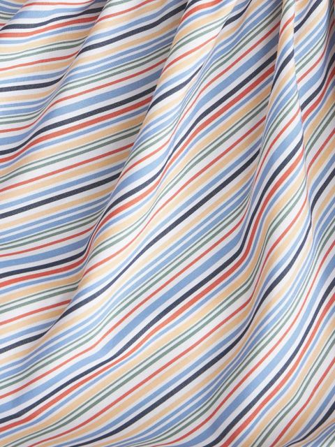 ETRO striped gathered cotton blouse - Blue