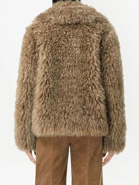 Burberry mohair-blend oversized jacket - Neutrals