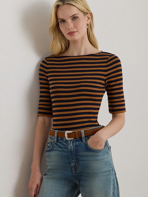 Lauren Ralph Lauren bluzka damska kolor brązowy wzorzysta 200980041 - zdjęcie produktu nr 1