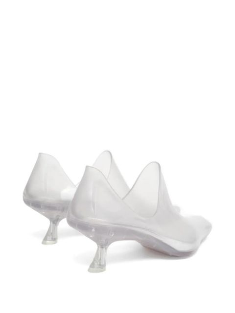 LOEWE Emily aqua transparent ballet flats - White