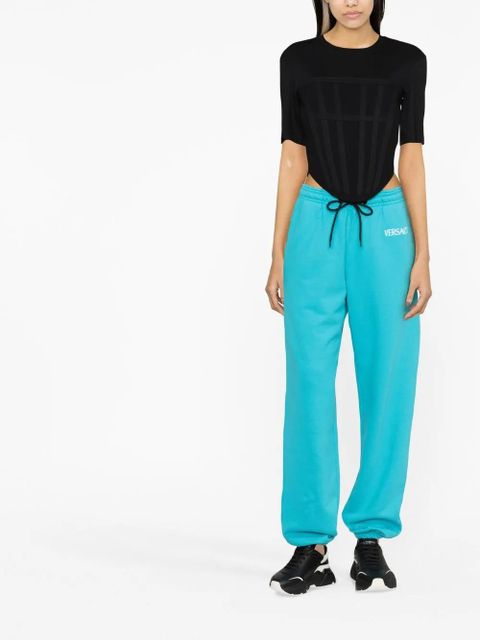 Versace logo-print track pants - Blue - zdjęcie produktu nr 2