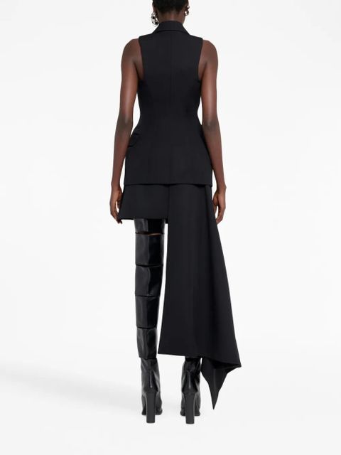 Alexander McQueen asymmetric zip-slash miniskirt - Black