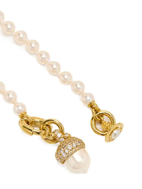 Vivienne Westwood cream pearl pendant necklace - Gold