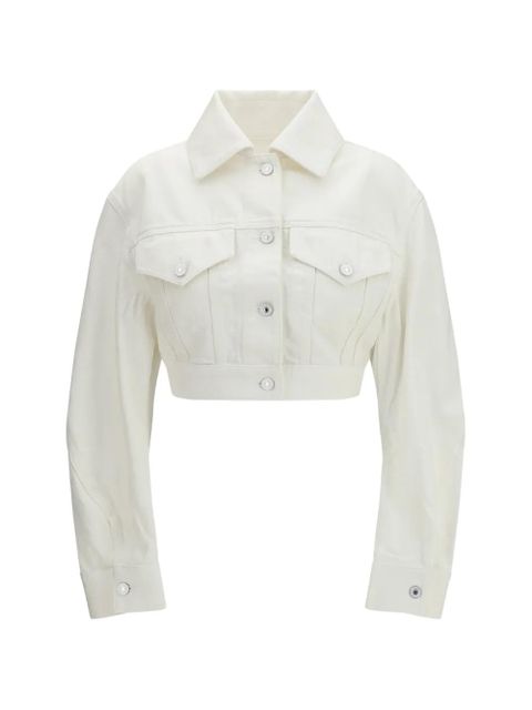 Givenchy open-back cotton cropped jacket - Neutrals - zdjęcie produktu nr 1