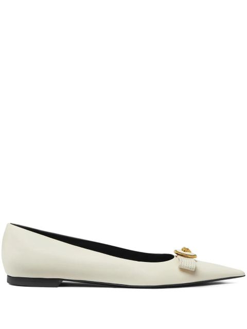 Versace Medusa leather ballet flats - Neutrals - zdjęcie produktu nr 1