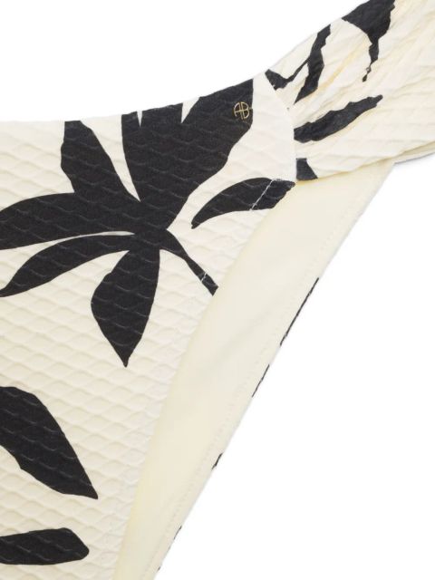 ANINE BING Naya floral-print bikini bottoms - Neutrals