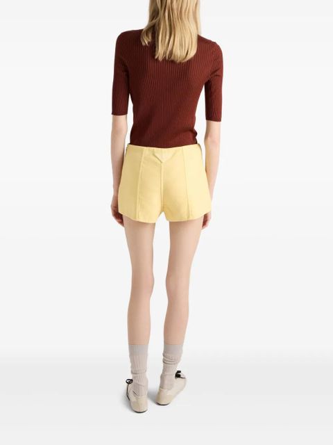 Prada ribbed polo top - Red