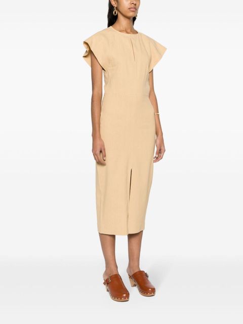 ISABEL MARANT Mirna panelled midi dress - Neutrals